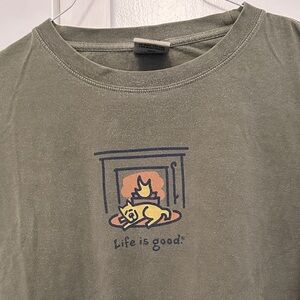 Life Is Good Men's Brown Long Sleeve Tee